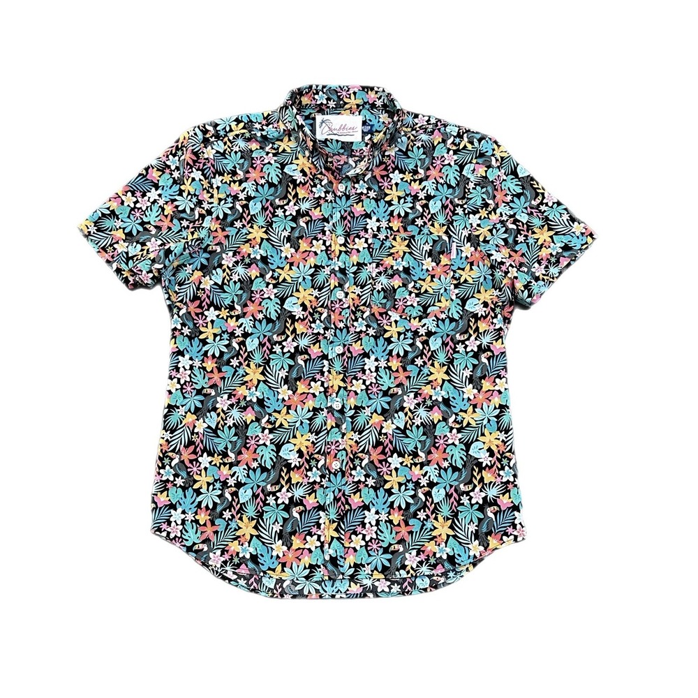 Chubbies Mens Shirt THE ACE VENTURER Floral Toucan Hawaiian Size Medium
